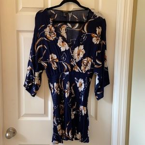 Blue floral dress
